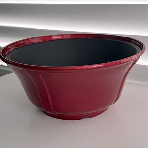 CLASSIC HOME & GARDEN Red Poinsettia Christmas Holiday Planter, Floral Decor